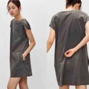 Aritzia Wilfred Charcoal Gray nori dress.